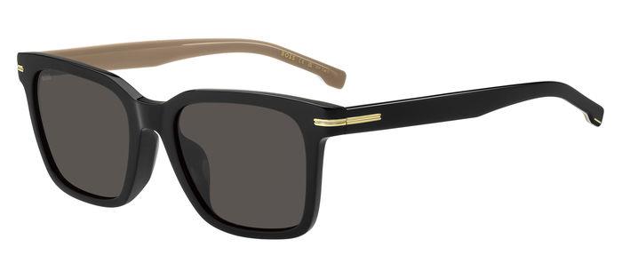 0716736793771 - Herren BOSS 1540 F SK 0WM IR Gläser SONNENBRILLEN Acetat Schwarz   Beige Grau Quadratisch