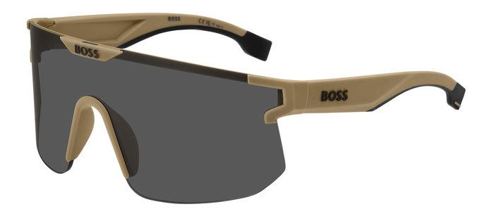 0716736800486 - Herren BOSS 1500 S HDA Z8 Gläser SONNENBRILLEN Bio -Polyamid Beige Grau Maske