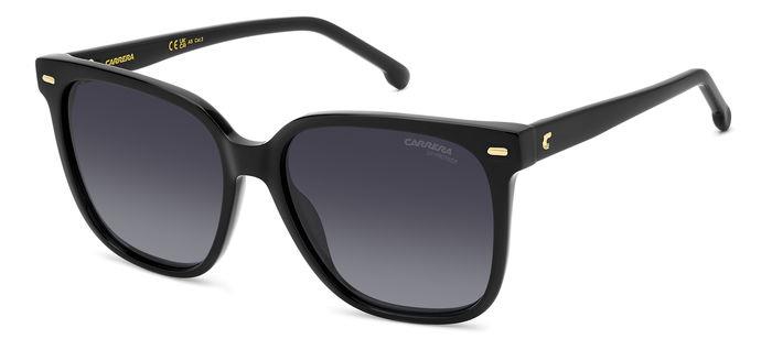 0716736833590 - Damen CARRERA 3002 S 807 9O Gläser SONNENBRILLEN Acetat Schwarz Grau Quadratisch  Schattiert