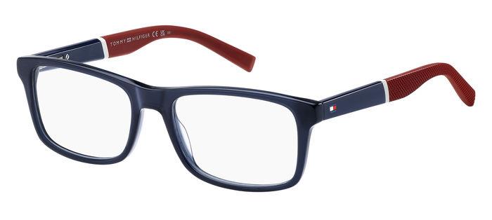 0716736847238 - Herren TH 2044 8RU Rahmen von BRILLEN Acetat Blau Rot  Quadratisch