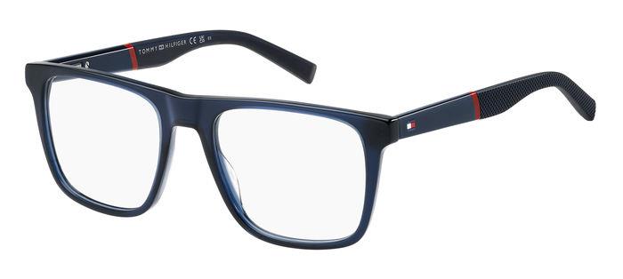 0716736847276 - Herren TH 2045 8RU Rahmen von BRILLEN Acetat Blau Rot  Quadratisch