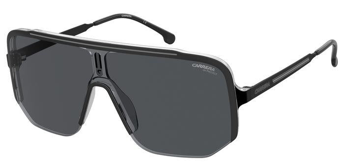 0716736849423 - Unisex CARRERA 1060 S 08A IR Gläser SONNENBRILLEN Plastik Schwarz Grau Grau Quadratisch