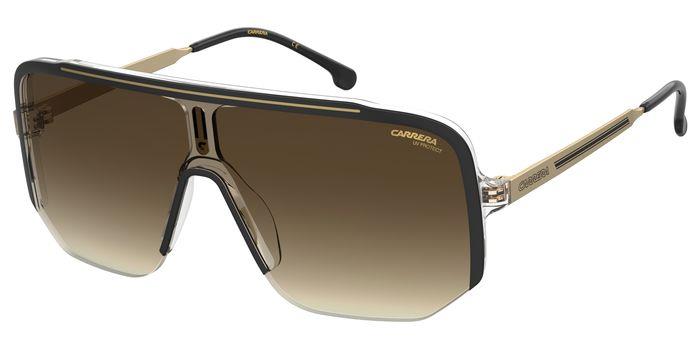 0716736849430 - Unisex CARRERA 1060 S 2M2 HA Gläser SONNENBRILLEN Plastik Schwarz Gold Braun Quadratisch  Schattiert