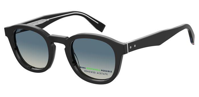 0716736850269 - Mann Th 2031 s 807 uy Gläser SONNENBRILLEN Acetat Schwarz Blau Kreisel Normal Schattiert