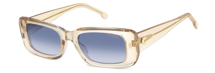 0716736851174 - Damen CARRERA 3014 S 10A 08 Gläser SONNENBRILLEN Acetat Beige Blau Quadratisch Normal Sfumato