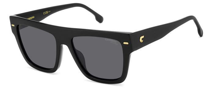 0716736851259 - Damen CARRERA 3016 S 807 IR Gläser SONNENBRILLEN Acetat Schwarz Grau Quadratisch