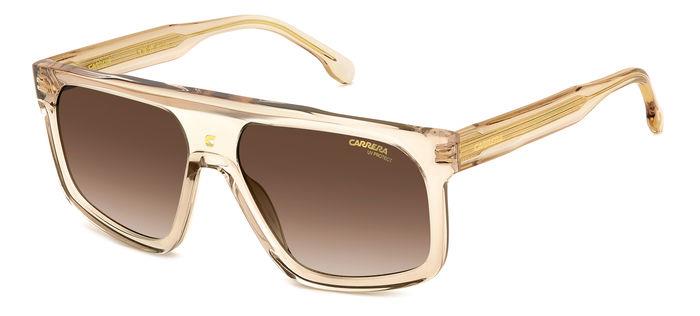 0716736854618 - Unisex CARRERA 1061 S 10A HA Gläser SONNENBRILLEN Acetat Beige Braun Quadratisch  Schattiert