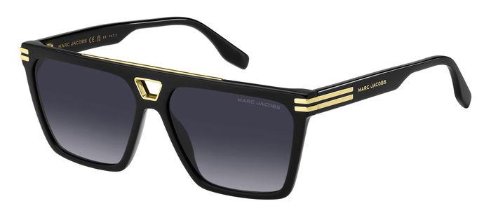 0716736858692 - Herren MARC 717 S 807 9O Gläser SONNENBRILLEN Acetat Schwarz Grau Quadratisch Normal Schattiert