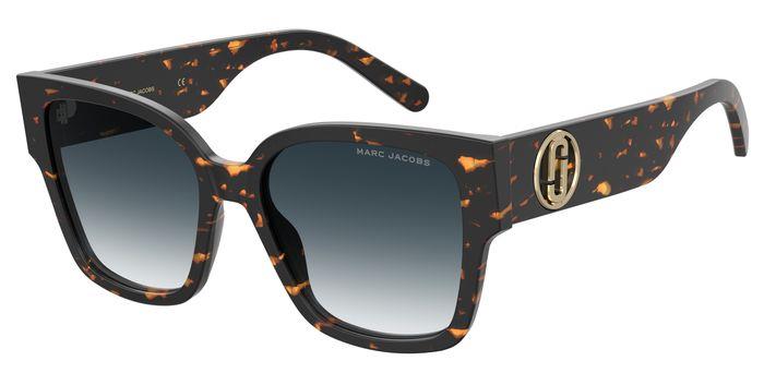 0716736859309 - Damen MARC 698 S 086 08 Gläser SONNENBRILLEN Acetat Havanna Blau Quadratisch Normal Schattiert