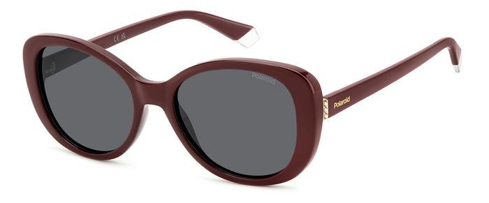 0716736859828 - Damen PLD 4154 S X LHF M9 Gläser SONNENBRILLEN Plastik Bordeaux Grau Schmetterling Polarisiert