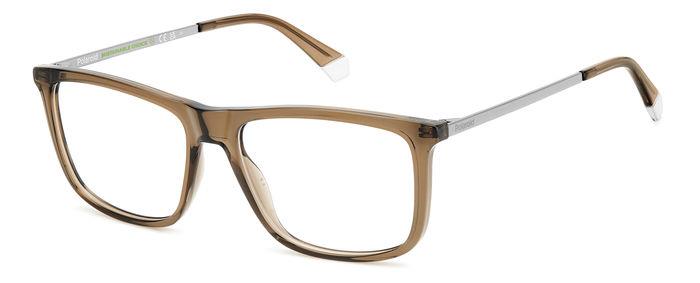 0716736863856 - Herren PLD D497 10A Rahmen von BRILLEN Plastik Beige  Quadratisch