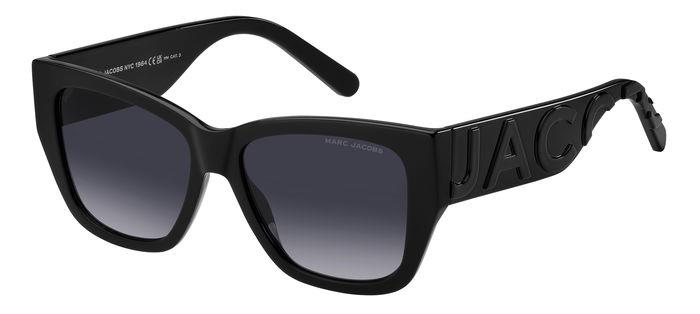 0716736867151 - Damen MARC 695 S 08A 9O Gläser SONNENBRILLEN Acetat Schwarz Grau Quadratisch Normal Schattiert