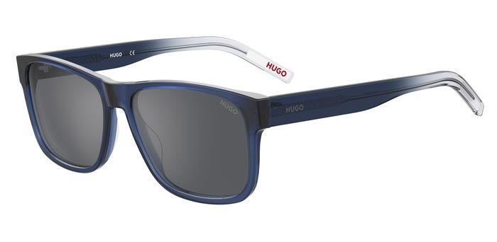 0716736920528 - Herren HG 1260 S XW0 T4 Gläser SONNENBRILLEN Acetat Blau Silber Quadratisch  Spiegel