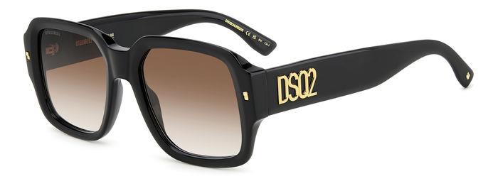 0716736920719 - Herren D2 0106 S 807 HA Gläser SONNENBRILLEN Acetat Schwarz Braun Quadratisch  Schattiert