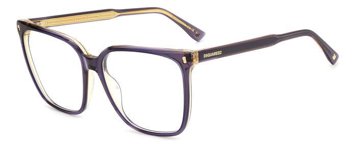 0716736921600 - Damen D2 0115 S2N Rahmen von BRILLEN Acetat Beige Violett  Quadratisch