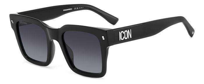 0716736927183 - Herren ICON 0010 S 807 9O Gläser SONNENBRILLEN Acetat Schwarz Grau Quadratisch Normal Schattiert