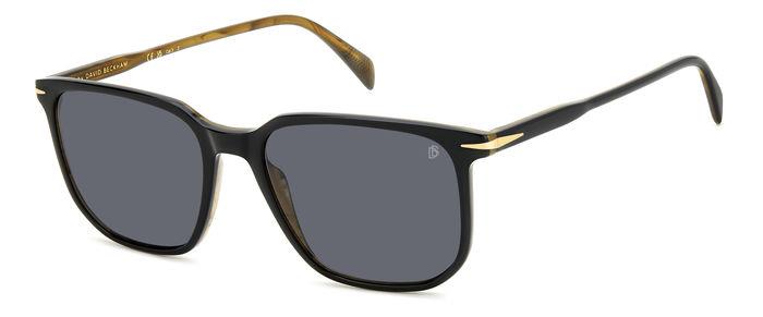 0716736965437 - Herren DB 1141 S 05K M9 Gläser SONNENBRILLEN Acetat Schwarz abgestreift Grau Quadratisch Polarisiert