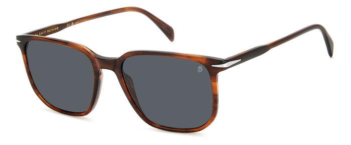 0716736965451 - Herren DB 1141 S EX4 IR Gläser SONNENBRILLEN Acetat Braunes Horn Grau Quadratisch