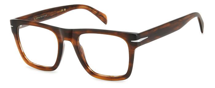 0716736967172 - Herren DB 7020 FLAT EX4 Rahmen von BRILLEN Acetat Braunes Horn  Quadratisch