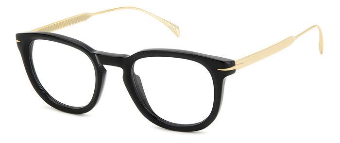 0716736967431 - Herren DB 7122 2M2 Rahmen von BRILLEN Acetat Schwarz Gold  Quadratisch