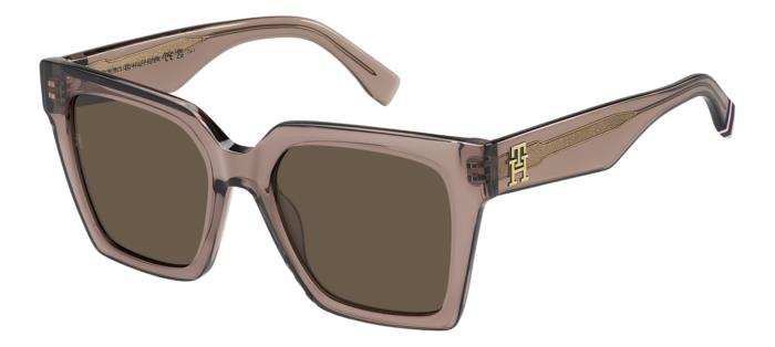 0716736971766 - Damen TH 2100 S 35J 70 Gläser SONNENBRILLEN Acetat Rosa Braun Quadratisch