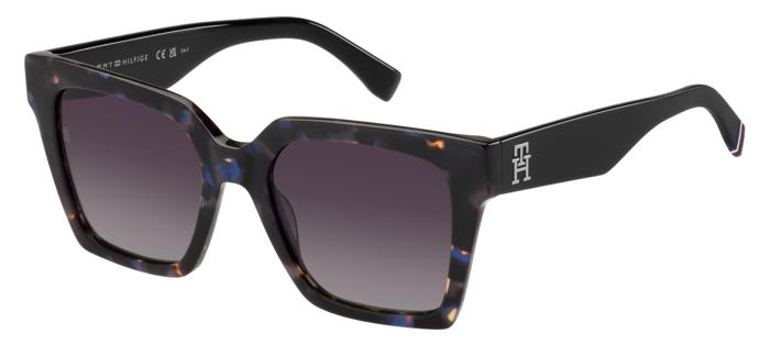 0716736971780 - Damen TH 2100 S JBW 3X Gläser SONNENBRILLEN Acetat Havanna Blau Bordeaux Quadratisch  Schattiert