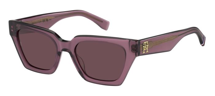 0716736971834 - Damen TH 2101 S G3I U1 Gläser SONNENBRILLEN Acetat Mauve Rosa Geometrisch