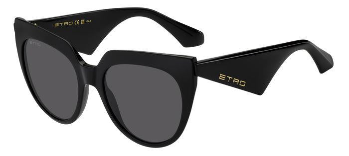 0716736972718 - Frau Etro 0003 s 807 ir Gläser SONNENBRILLEN Acetat Schwarz Grau Katzenauge Normal