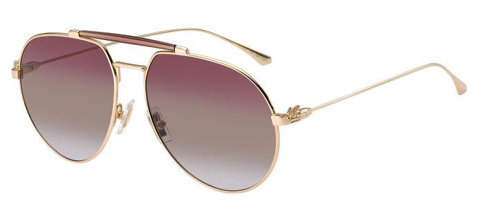 0716736973135 - Unisex Etro 0022 s 000 0x Gläser SONNENBRILLEN Metall Gold Rose Pilot Normal Schattiert