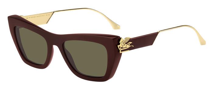 0716736973197 - Unisex Etro 0028 S LHF QT Gläser SONNENBRILLEN Acetat Bordeaux Grün Hocken Normal