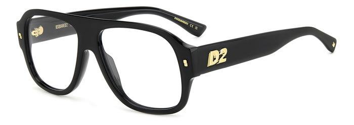 0716736975276 - Herren D2 0125 807 Rahmen von BRILLEN Acetat Schwarz  Quadratisch