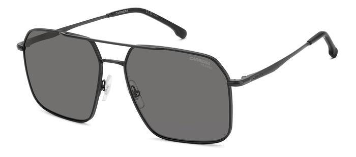 0716736976549 - Herren CARRERA 333 S 003 M9 Gläser SONNENBRILLEN Stahl Schwarz-undurchsichtig Grau Pilot Polarisiert