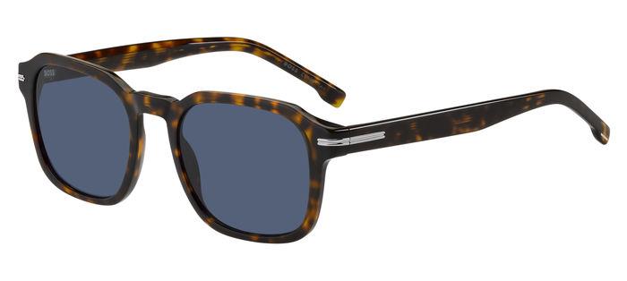 0716736977249 - Herren BOSS 1627 S 086 KU Gläser SONNENBRILLEN Acetat Havanna Blau Quadratisch