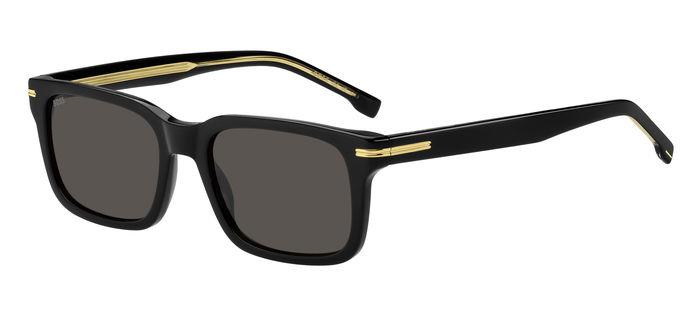 0716736977300 - Herren BOSS 1628 S 807 IR Gläser SONNENBRILLEN Acetat Schwarz Grau Quadratisch