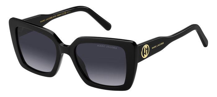 0716736977621 - Damen MARC 733 S 807 9O Gläser SONNENBRILLEN Acetat Schwarz Grau Quadratisch  Schattiert