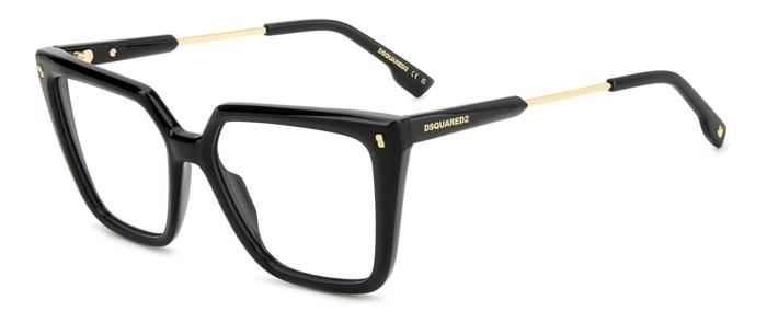 0716736978000 - Damen D2 0136 807 Rahmen von BRILLEN Acetat Schwarz  Quadratisch