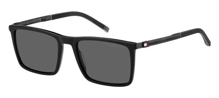 0716736978192 - Herren TH 2077 S 807 M9 Gläser SONNENBRILLEN Acetat Schwarz Grau Quadratisch Polarisiert