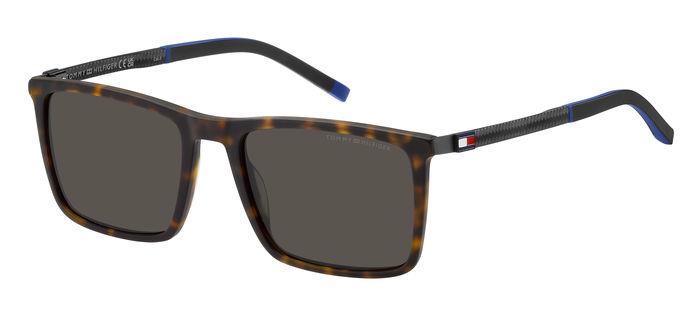 0716736978208 - Herren TH 2077 S N9P IR Gläser SONNENBRILLEN Acetat Havanna undurchsichtig Grau Quadratisch