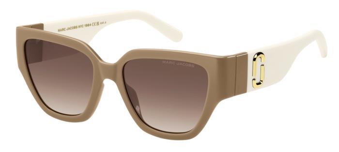 0716736980560 - Damen MARC 724 S 10A HA Gläser SONNENBRILLEN Injiziert Beige Braun Quadratisch  Schattiert