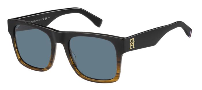 0716736981031 - Damen TH 2118 S 37N KU Gläser SONNENBRILLEN Acetat Schwarz Blau Quadratisch