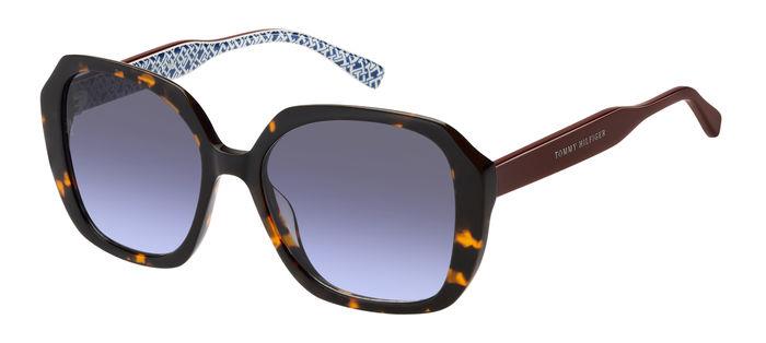 0716736981864 - Damen TH 2105 S 086 GB Gläser SONNENBRILLEN Acetat Havanna Multicolor Quadratisch  Schattiert