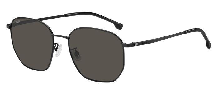 0716736983363 - Herren BOSS 1673 F SK 003 IR Gläser SONNENBRILLEN Stahl Schwarz-undurchsichtig Grau Geometrisch