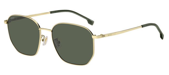 0716736983370 - Herren BOSS 1673 F SK J5G QT Gläser SONNENBRILLEN Stahl Gold Grün Geometrisch