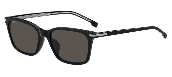 0716736983462 - Herren BOSS 1669 F SK 807 IR Gläser SONNENBRILLEN Acetat Schwarz Grau Quadratisch