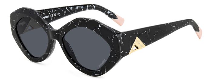 0716736985503 - Damen MIS 0169 S GBY IR Gläser SONNENBRILLEN Acetat Schwarz Grau Geometrisch