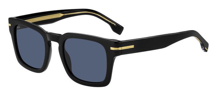 0716736987057 - Herren BOSS 1625 S 807 KU Gläser SONNENBRILLEN Acetat Schwarz Blau Quadratisch