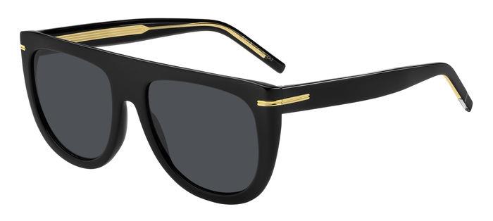 0716736987163 - Frau Boss 1655 s 807 ir Gläser SONNENBRILLEN Acetat Schwarz Grau Kreisel