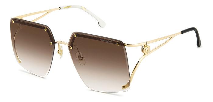 0716736988191 - Donna CARRERA 3041 S FG4 HA Gläser SONNENBRILLEN Metallo Oro Marrone Squadrata Normale Sfumato