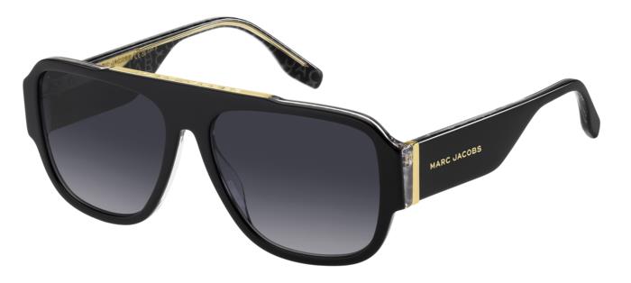 0716736988368 - Herren MARC 756 S 1EI 9O Gläser SONNENBRILLEN Acetat Schwarz Grau Quadratisch  Schattiert