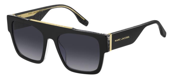 0716736988405 - Herren MARC 757 S 1EI 9O Gläser SONNENBRILLEN Acetat Schwarz Grau Quadratisch  Schattiert